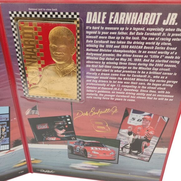 Dale Earnhardt Sr Jr 23 kt Gold Cards Danbury Mint Rare Red Book - Picture 6 of 6